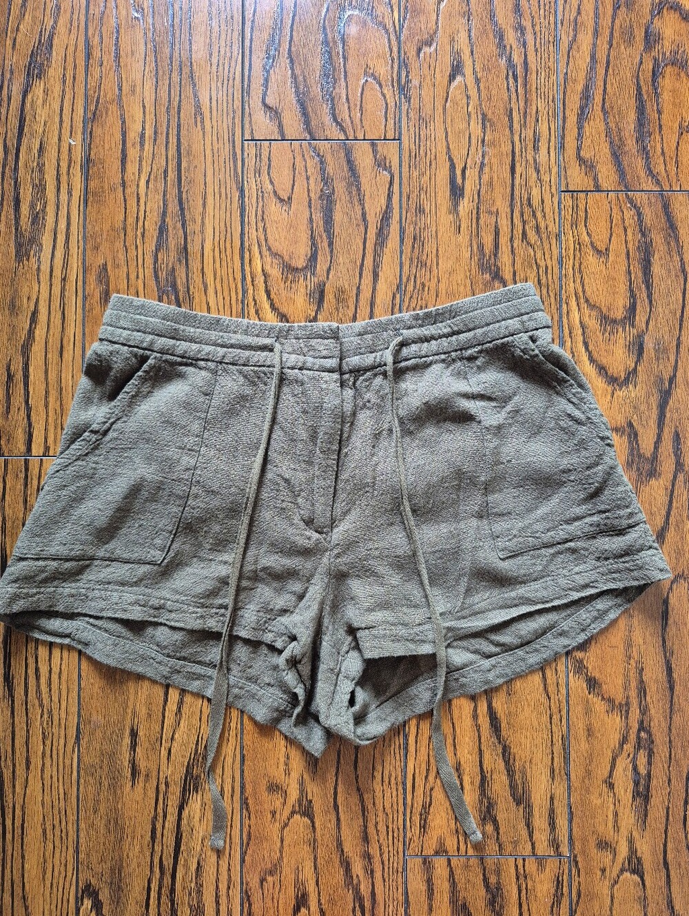 XS Linen Shorts - Urban Outfitters - Green - Mini Shorts